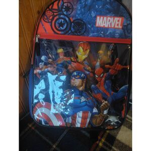 Marvel Avengers Backpack With 2 zipper Compartments & Side Pocket Bottle Holder